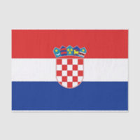 Patriotic tissue paper with flag of Croatia