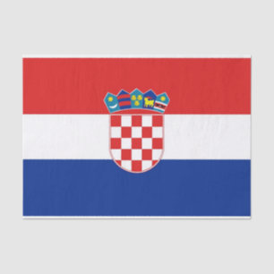 Patriotic tissue paper with flag of Croatia