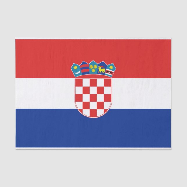 Patriotic tissue paper with flag of Croatia (Front)