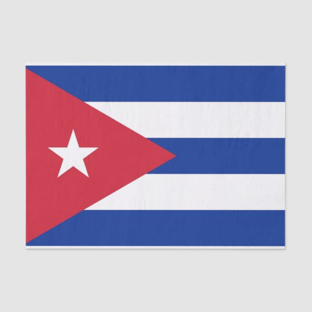 Patriotic tissue paper with flag of Cuba (Front)