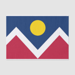 Patriotic tissue paper with flag of Denver City