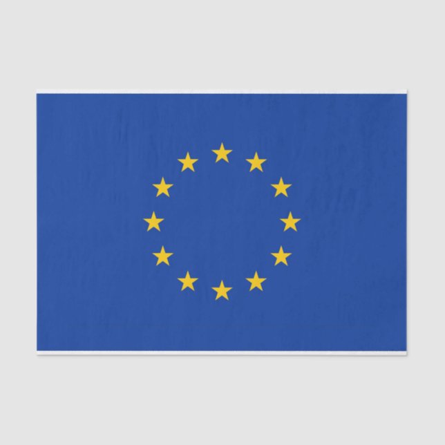 Patriotic tissue paper with flag of European Union (Front)