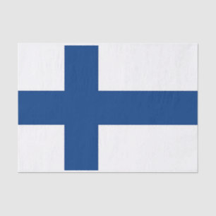 Patriotic tissue paper with flag of Finland