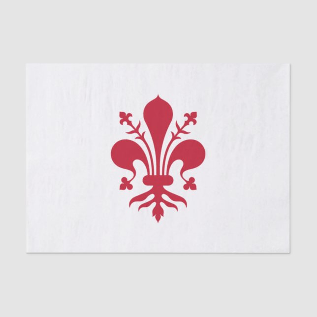 Patriotic tissue paper with flag of Florence (Front)