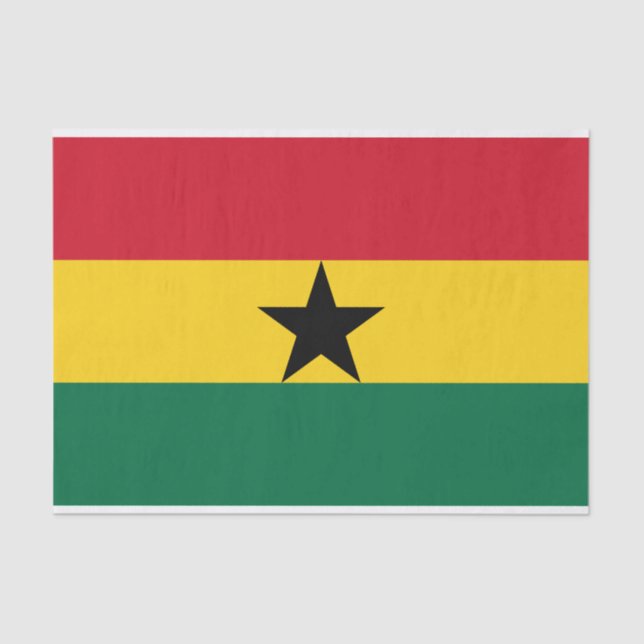 Patriotic tissue paper with flag of Ghana (Front)