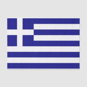 Patriotic tissue paper with flag of Greece