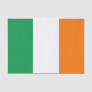Patriotic tissue paper with flag of Ireland
