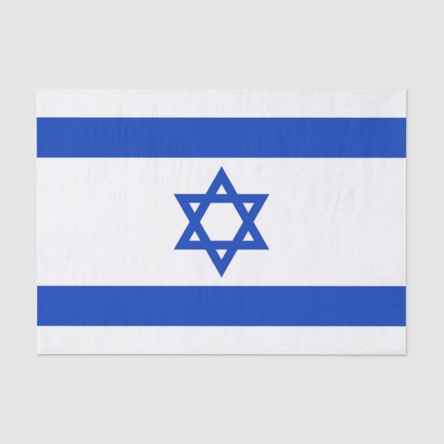 Patriotic tissue paper with flag of Israel (Front)