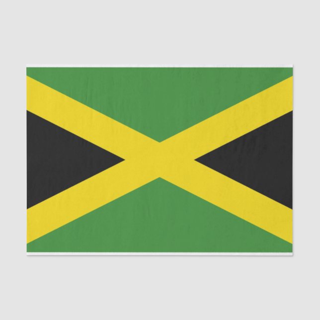 Patriotic tissue paper with flag of Jamaica (Front)