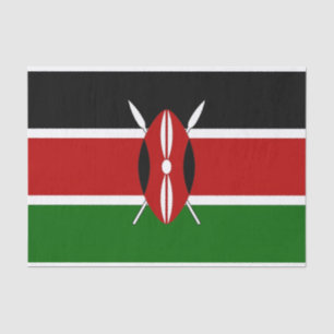 Patriotic tissue paper with flag of Kenya