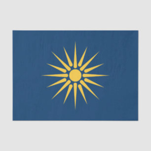 Patriotic tissue paper with flag of Macedonia