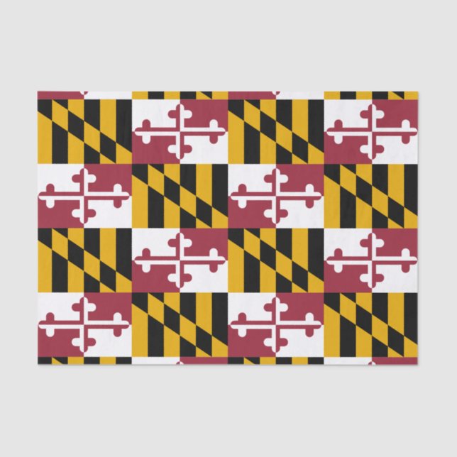 Patriotic tissue paper with flag of Maryland (Front)