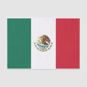 Patriotic tissue paper with flag of Mexico