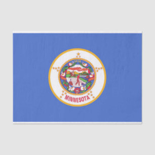 Patriotic tissue paper with flag of Minnesota, USA
