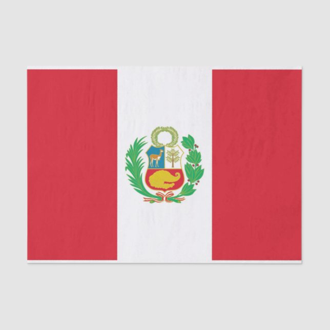 Patriotic tissue paper with flag of Peru (Front)