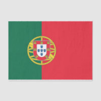Patriotic tissue paper with flag of Portugal