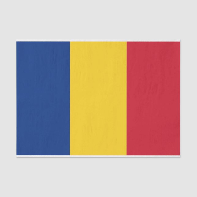 Patriotic tissue paper with flag of Romania (Front)