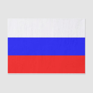 Patriotic tissue paper with flag of Russia