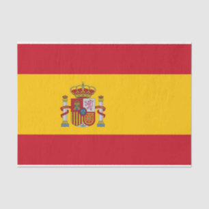 Patriotic tissue paper with flag of Spain