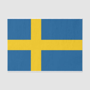 Patriotic tissue paper with flag of Sweden
