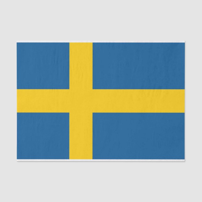 Patriotic tissue paper with flag of Sweden (Front)