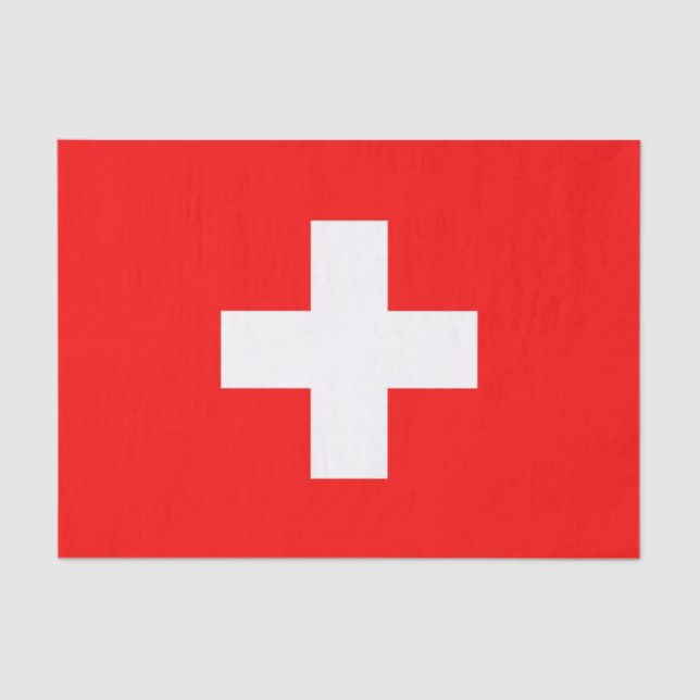 Patriotic tissue paper with flag of Switzerland (Front)