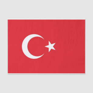 Patriotic tissue paper with flag of Turkey