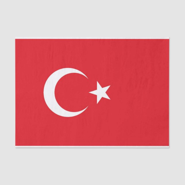 Patriotic tissue paper with flag of Turkey (Front)