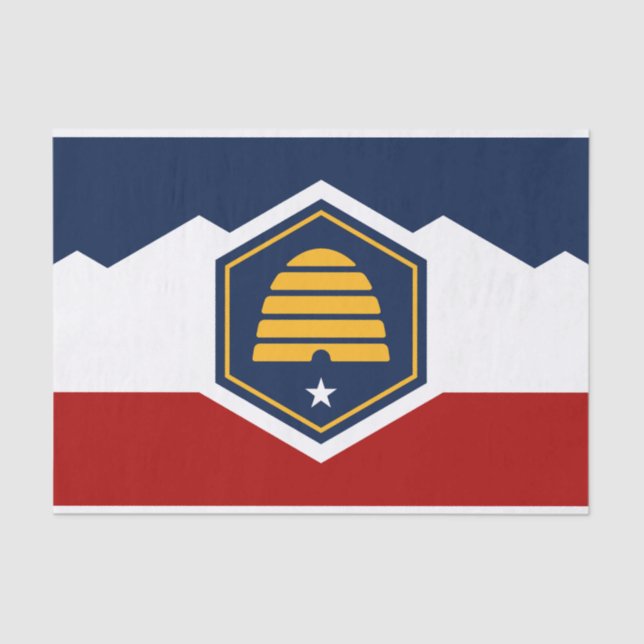 Patriotic tissue paper with flag of Utah, USA (Front)