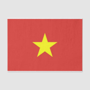 Patriotic tissue paper with flag of Vietnam