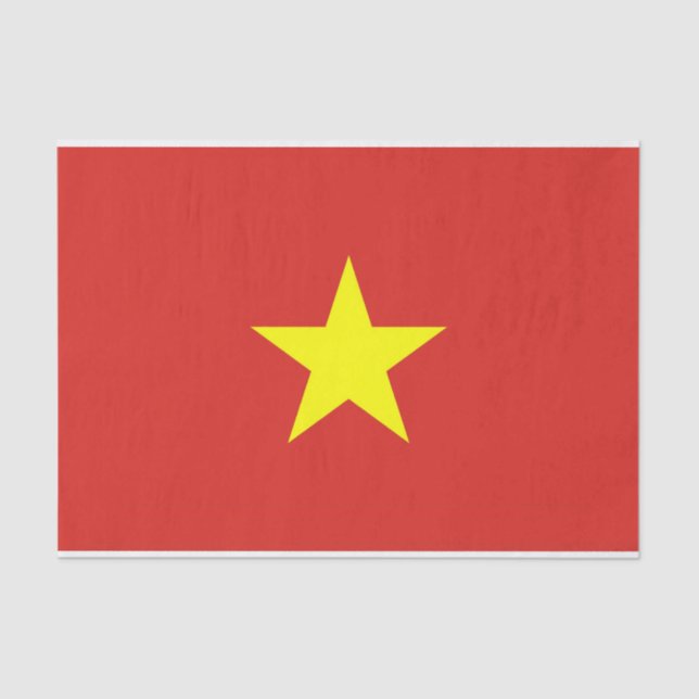 Patriotic tissue paper with flag of Vietnam (Front)