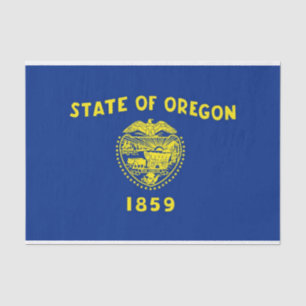Patriotic tissue paper with flag Oregon, USA