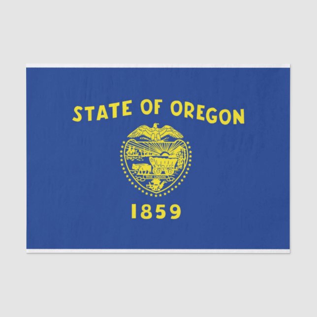 Patriotic tissue paper with flag Oregon, USA (Front)