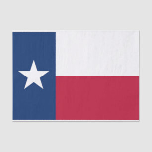 Patriotic tissue paper with flag Texas, USA
