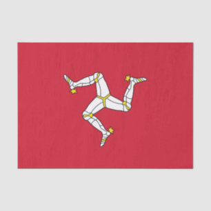 Patriotic tissue paper with Isle of Man flag, UK