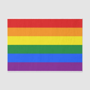 Patriotic tissue paper with Rainbow flag of LGBT