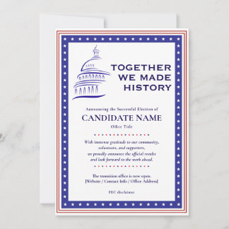 Patriotic "Together, We Made History" Official Announcement