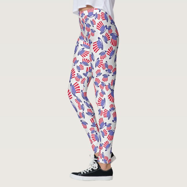 Patriotic Top Hats  Leggings (Left)