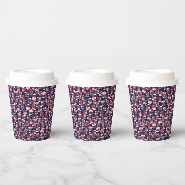 Patriotic Top Hats Paper Cups (Multi)