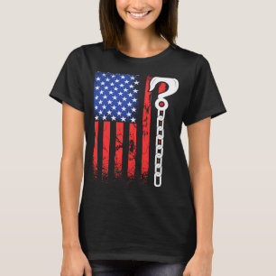 Patriotic Tow Truck Driver American Flag Yellow To T-Shirt