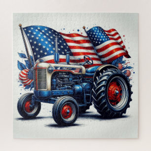 Patriotic Tractor Puzzle