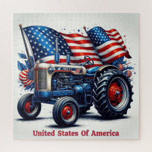 Patriotic Tractor Puzzle