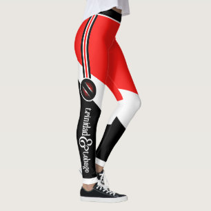 Patriotic Trinidad and Tobago Colours with Name Leggings