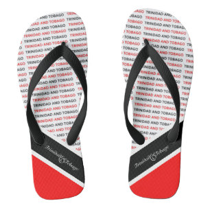 Patriotic Trinidad and Tobago Flag Colours Flip Flops