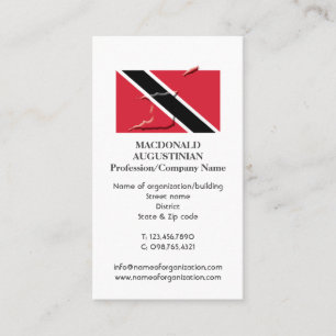 Patriotic   TRINIDAD FLAG   Photo Business Card