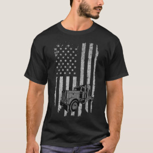 Patriotic Truck Driver American Flag Trucker T-Shirt