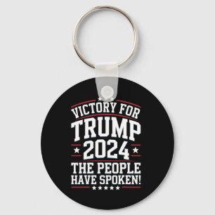Patriotic Trump 2024 Victory Design For Supporters Keychain