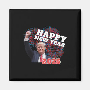 Patriotic Trump Happy New Year 2025 Conservative D Magnet