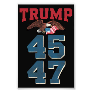 Patriotic Trump Won 45 and 47 Victory Winner Trump Photo Print