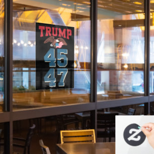 Patriotic Trump Won 45 and 47 Victory Winner Trump Window Cling